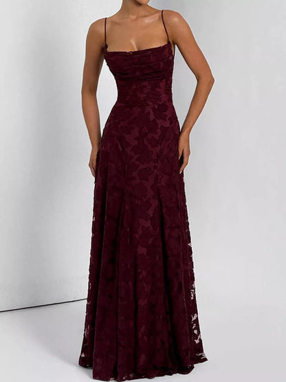 Backless Lace Maxi Dress