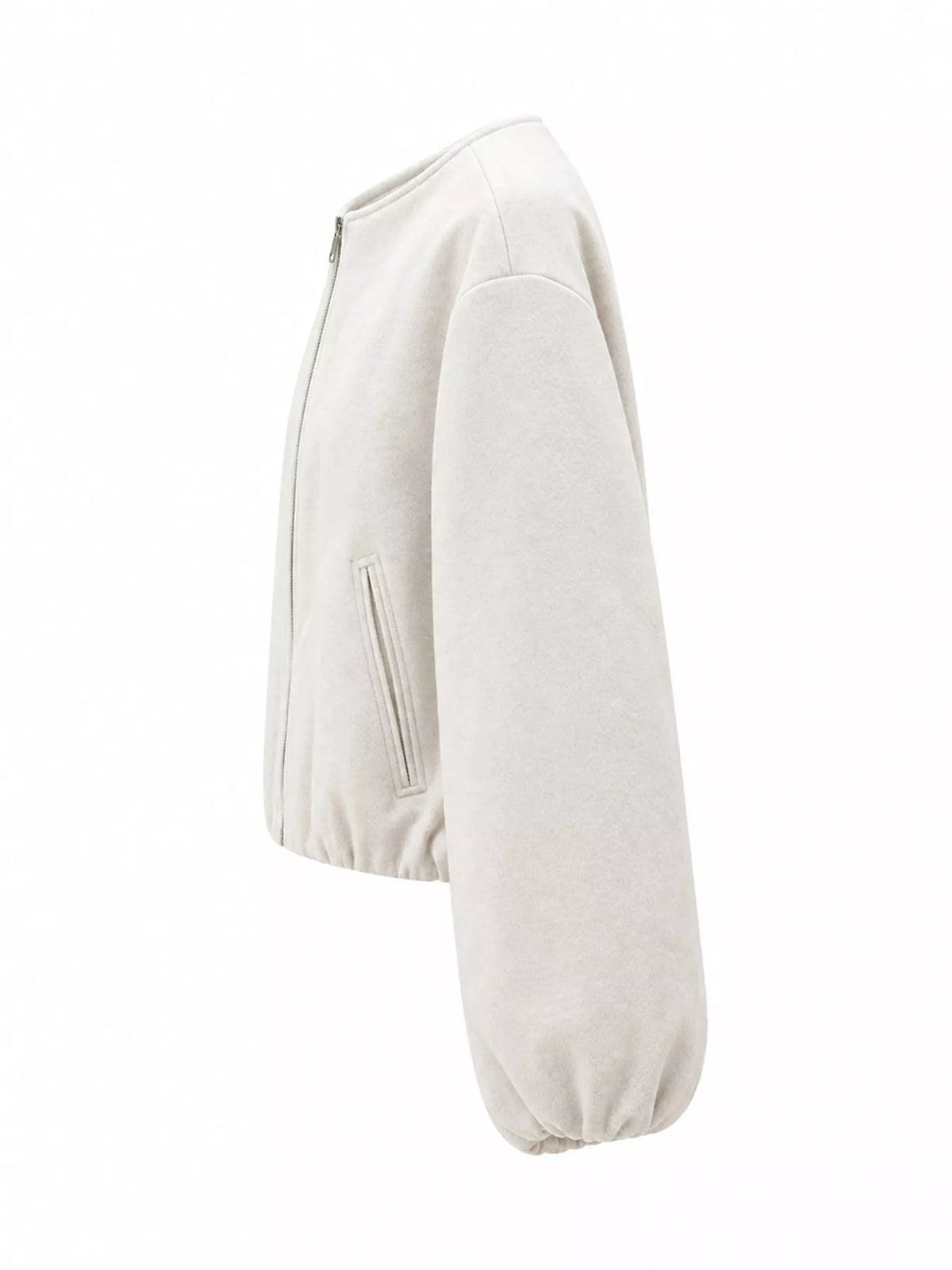 Fleece Zip-Up Cropped Jacket