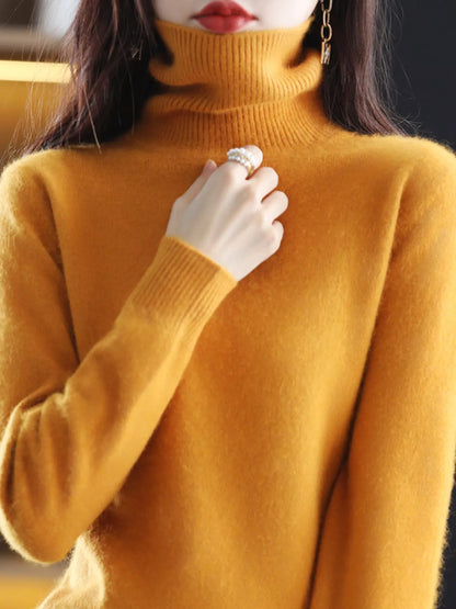 Full Size Turtleneck Long Sleeve Sweater Plus Size