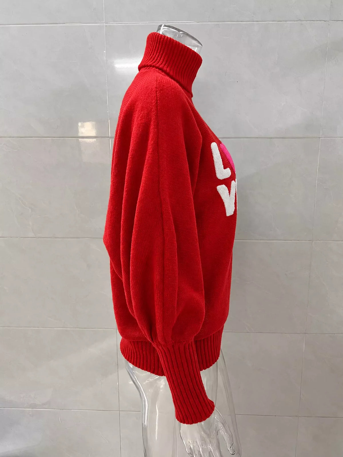 Christmas Letter Turtleneck Sweater