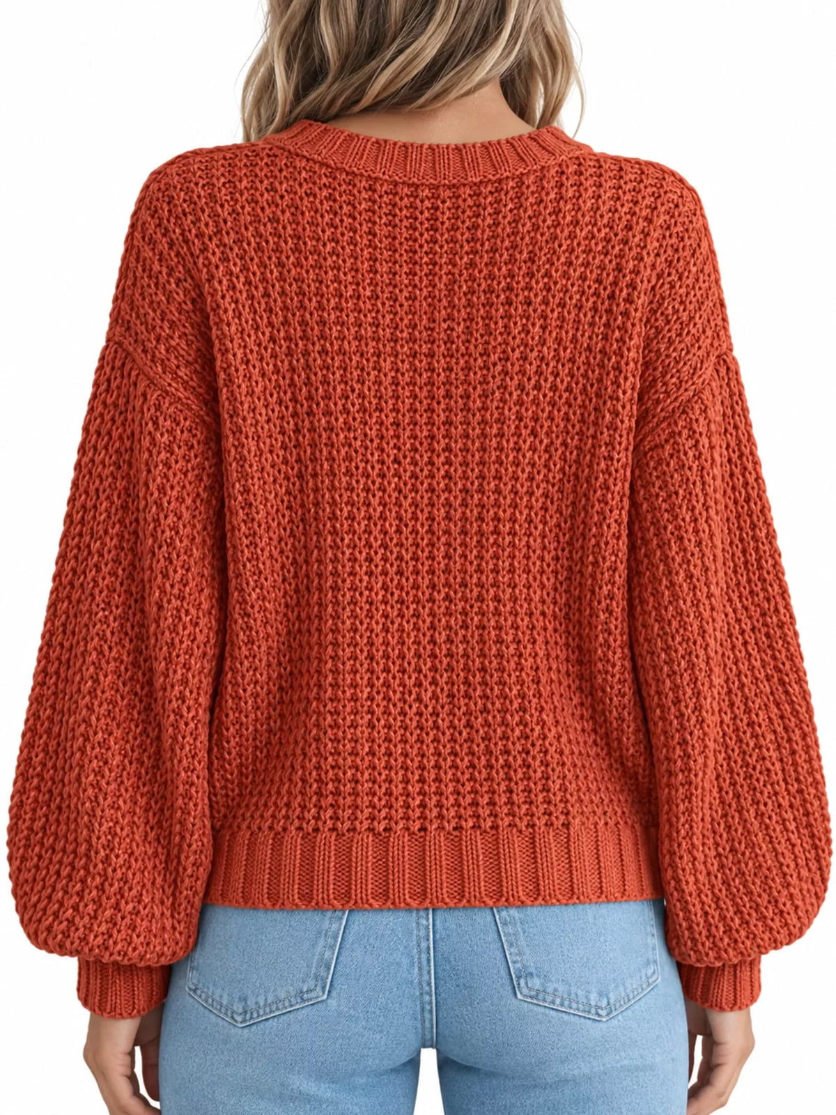 Full Size Chunky Knit Button-Down Cardigan Plus Size