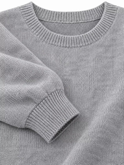 Full Size Classic Crew Neck Sweater Plus Size