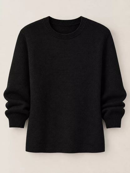 Full Size Classic Crew Neck Sweater Plus Size