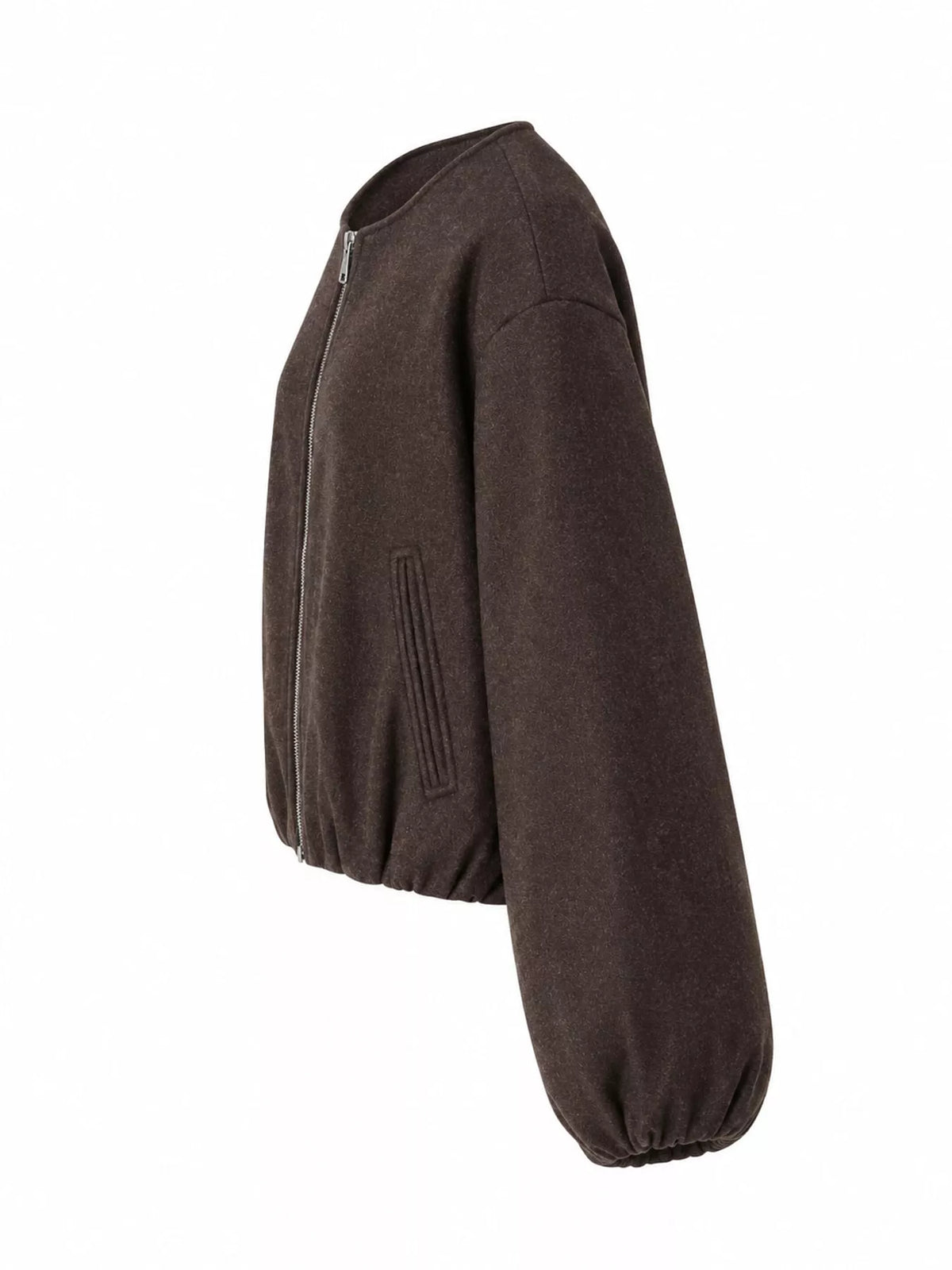 Fleece Zip-Up Cropped Jacket