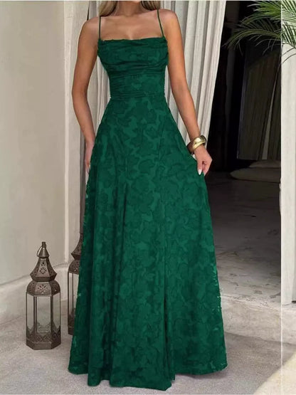 Backless Lace Maxi Dress