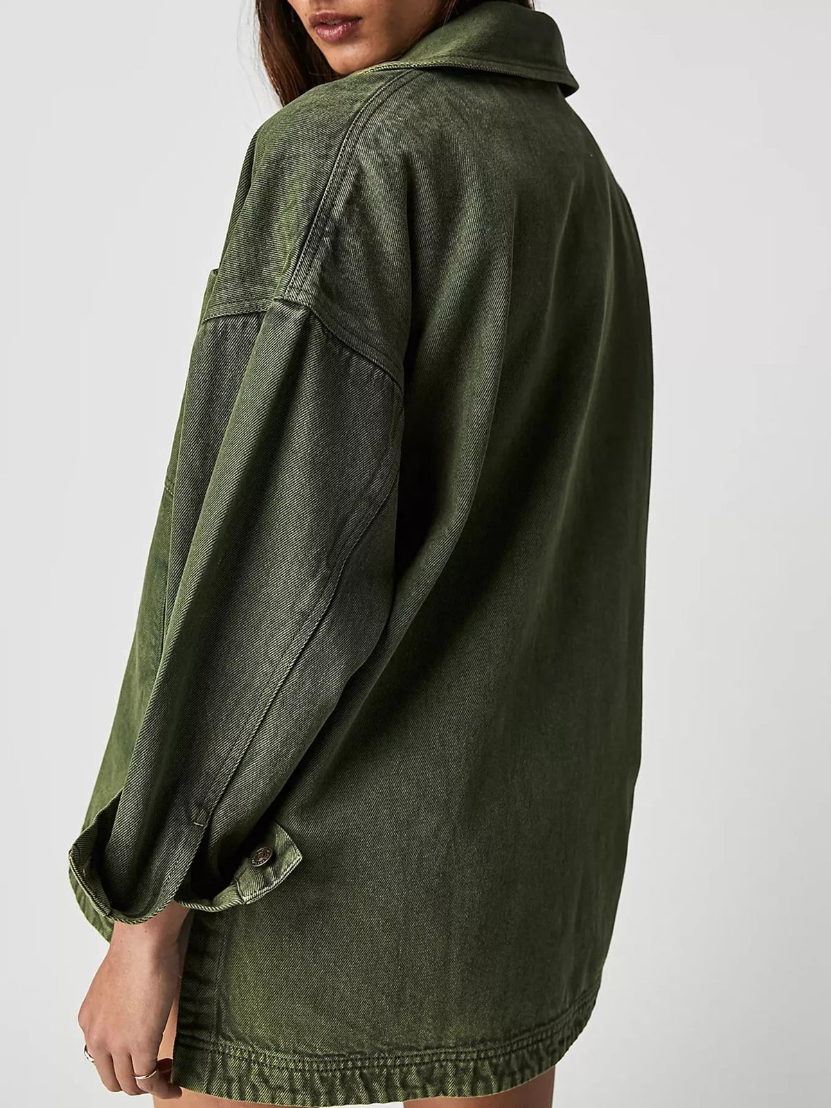 Button Up Long Sleeve Denim Jacket