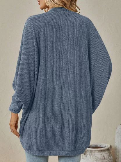 Open-Front Batwing Sleeve Cardigan