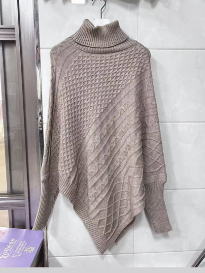 Turtleneck Cable-Knit Sweater