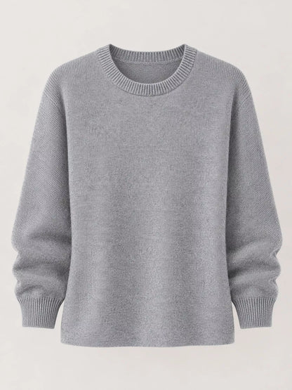 Full Size Classic Crew Neck Sweater Plus Size