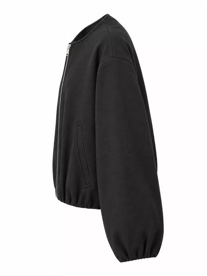 Fleece Zip-Up Cropped Jacket