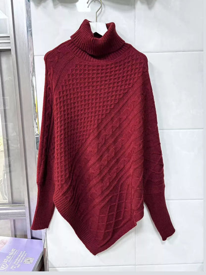 Turtleneck Cable-Knit Sweater