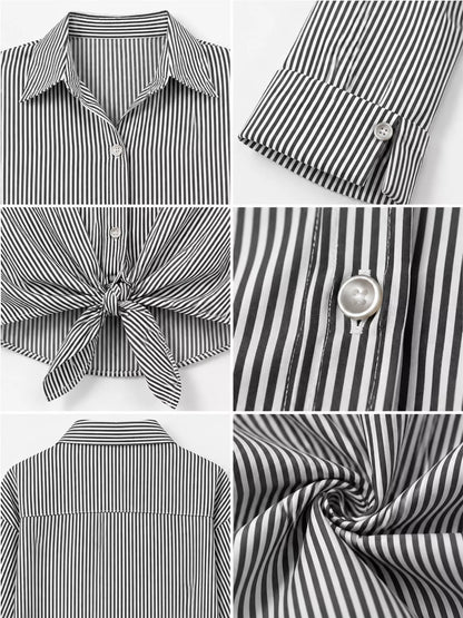 Casual Striped Button-Down Shirt