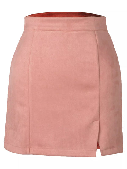 High-Waisted Slit Skirt
