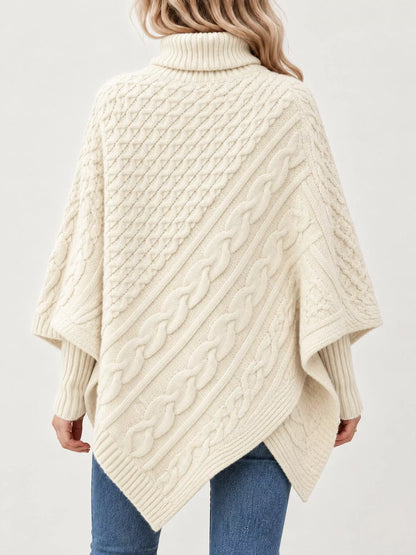 Turtleneck Cable-Knit Sweater