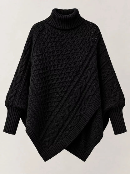 Turtleneck Cable-Knit Sweater