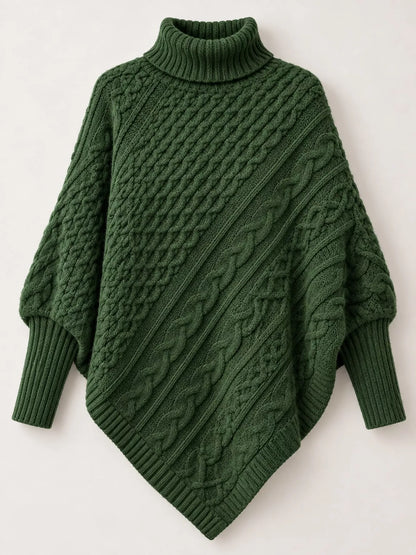 Turtleneck Cable-Knit Sweater