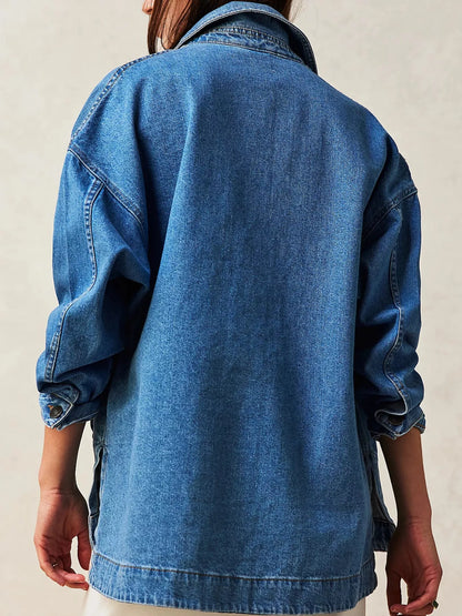 Button Up Long Sleeve Denim Jacket