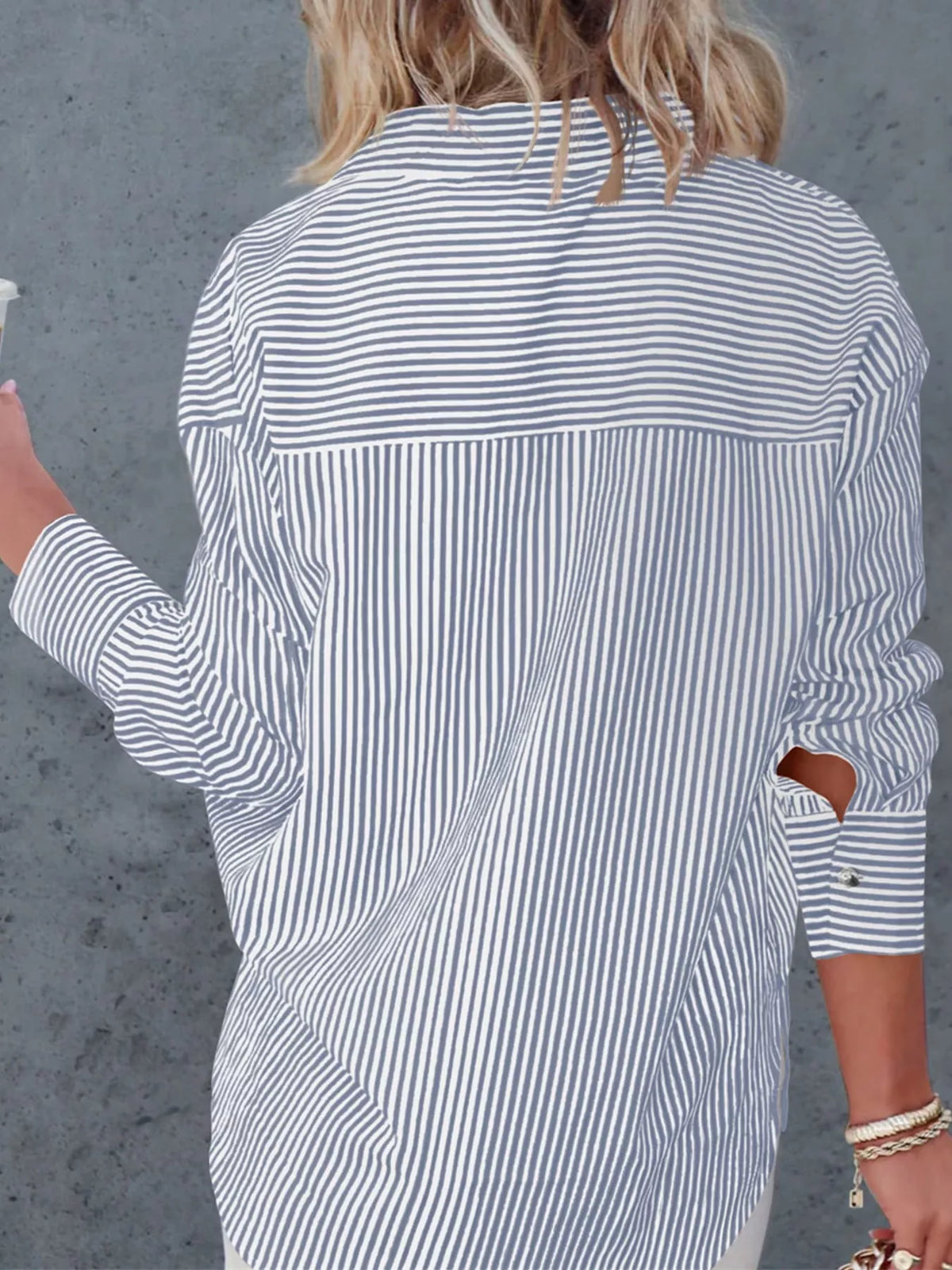 Casual Striped Button-Down Shirt