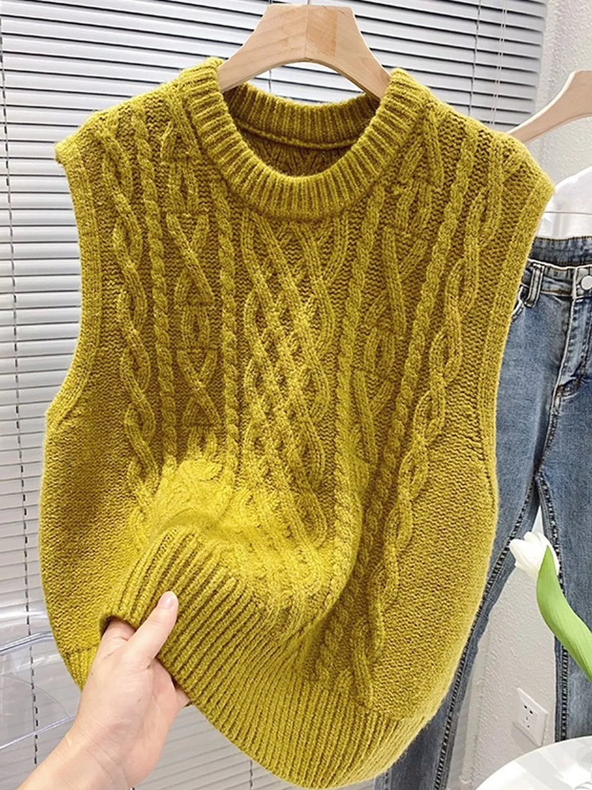 Cable-Knit Sweater Vest