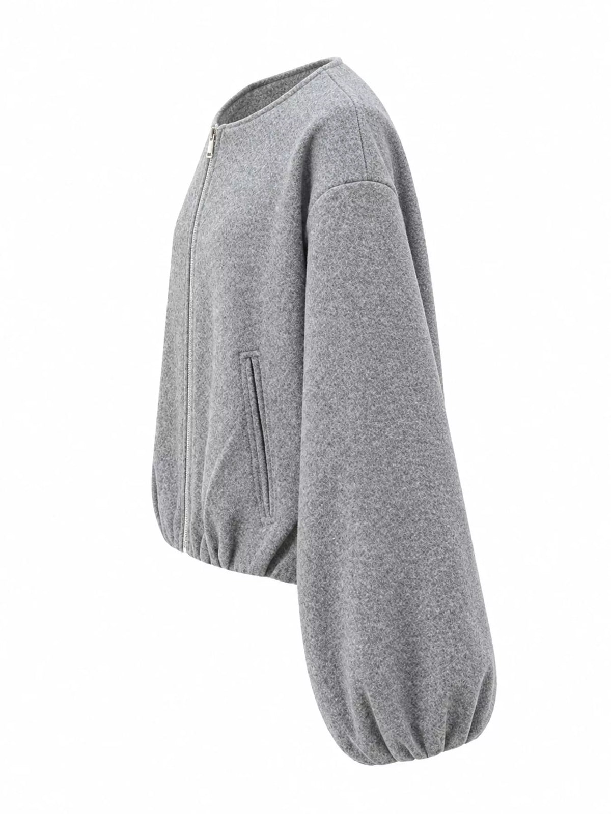Fleece Zip-Up Cropped Jacket