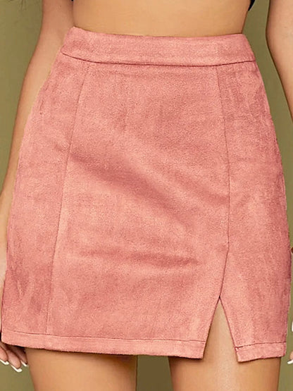 High-Waisted Slit Skirt