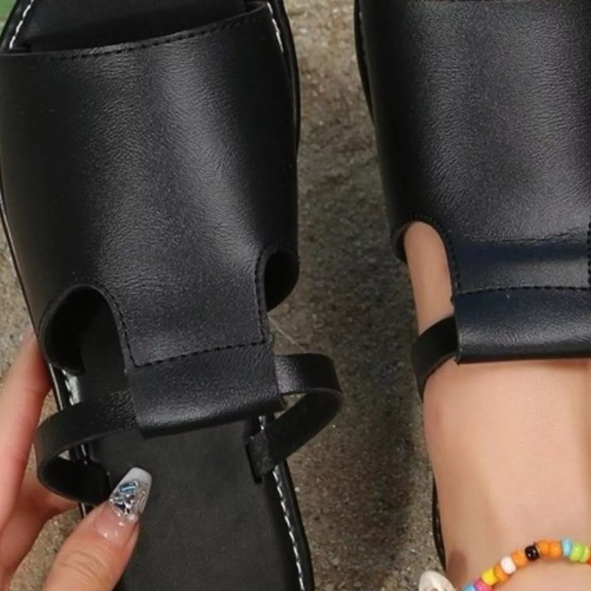 Open Toe Flats Sandals