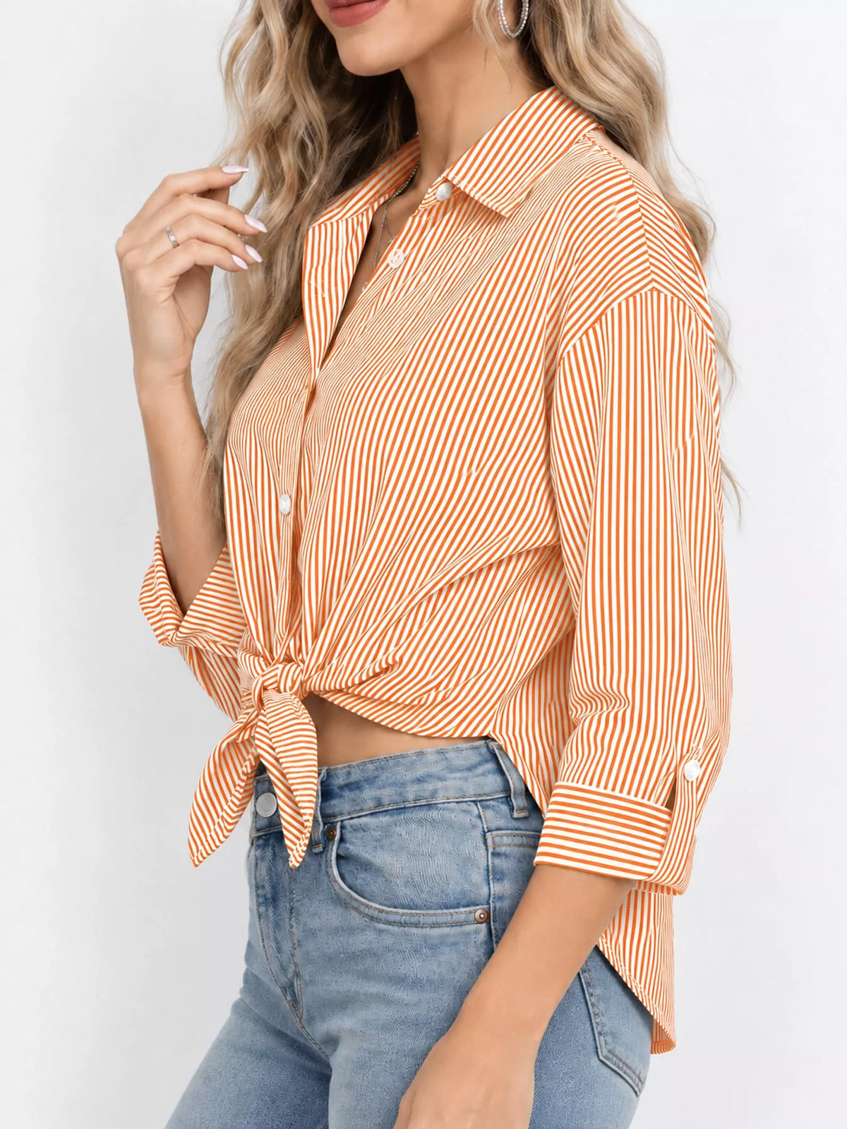 Casual Striped Button-Down Shirt