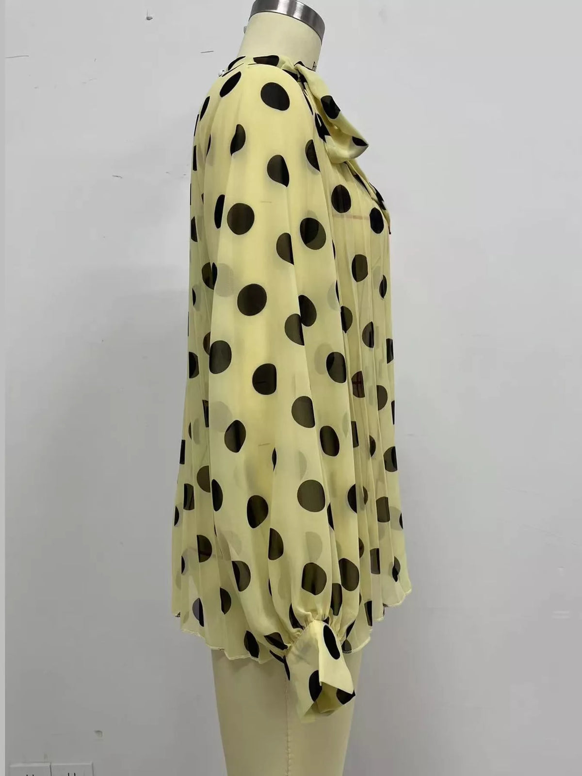 Polka Dot Long Sleeve Blouse
