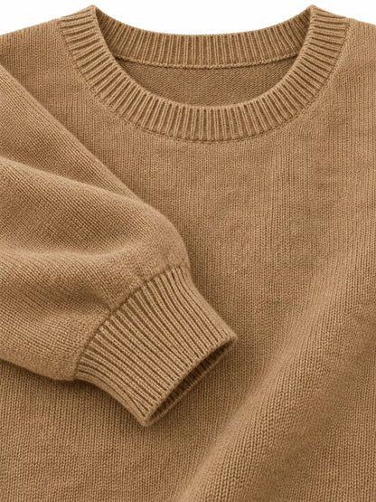 Full Size Classic Crew Neck Sweater Plus Size
