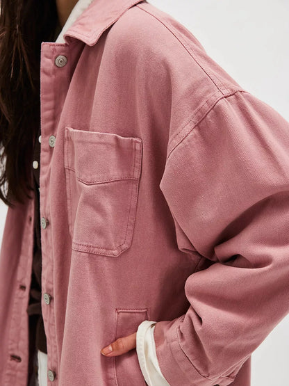 Button Up Long Sleeve Denim Jacket