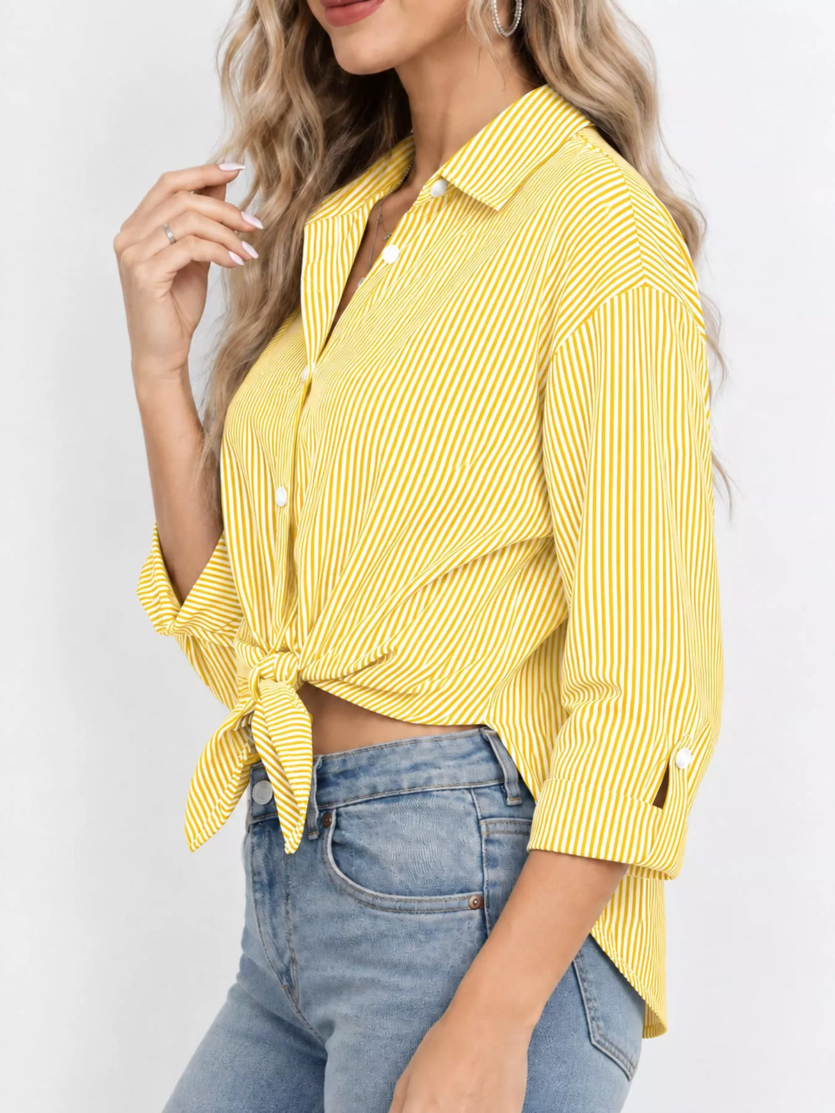 Casual Striped Button-Down Shirt