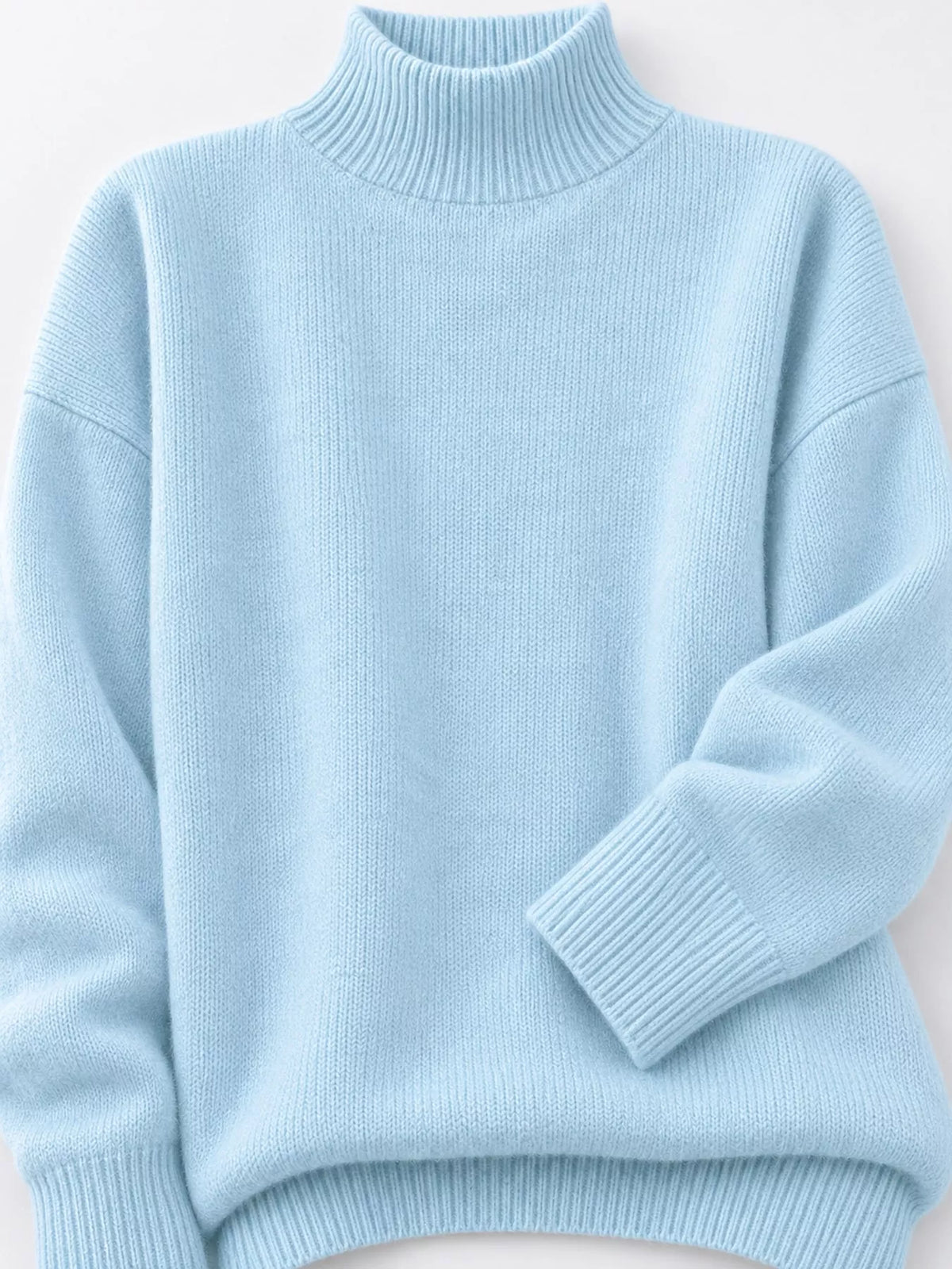 Turtleneck Dropped Shoulder Sweater