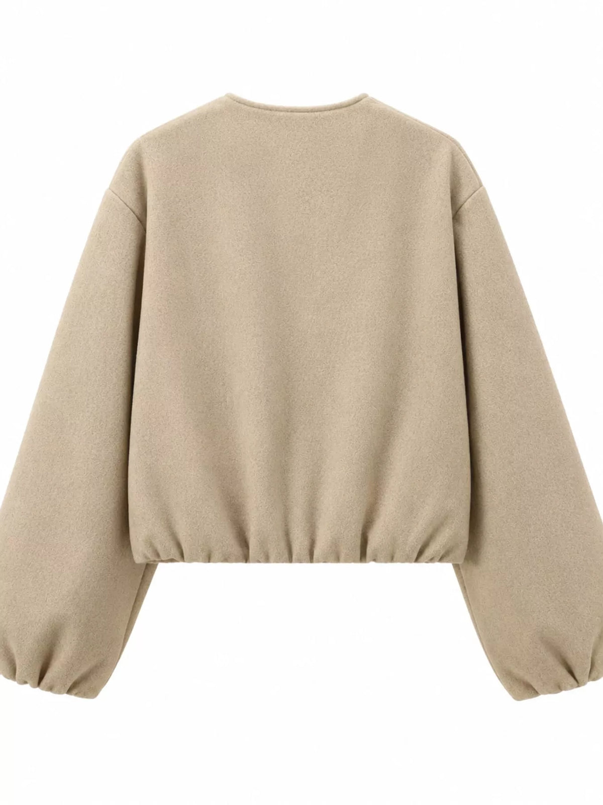 Fleece Zip-Up Cropped Jacket