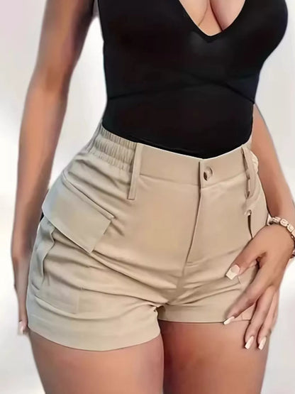 High-Waisted Cargo Shorts