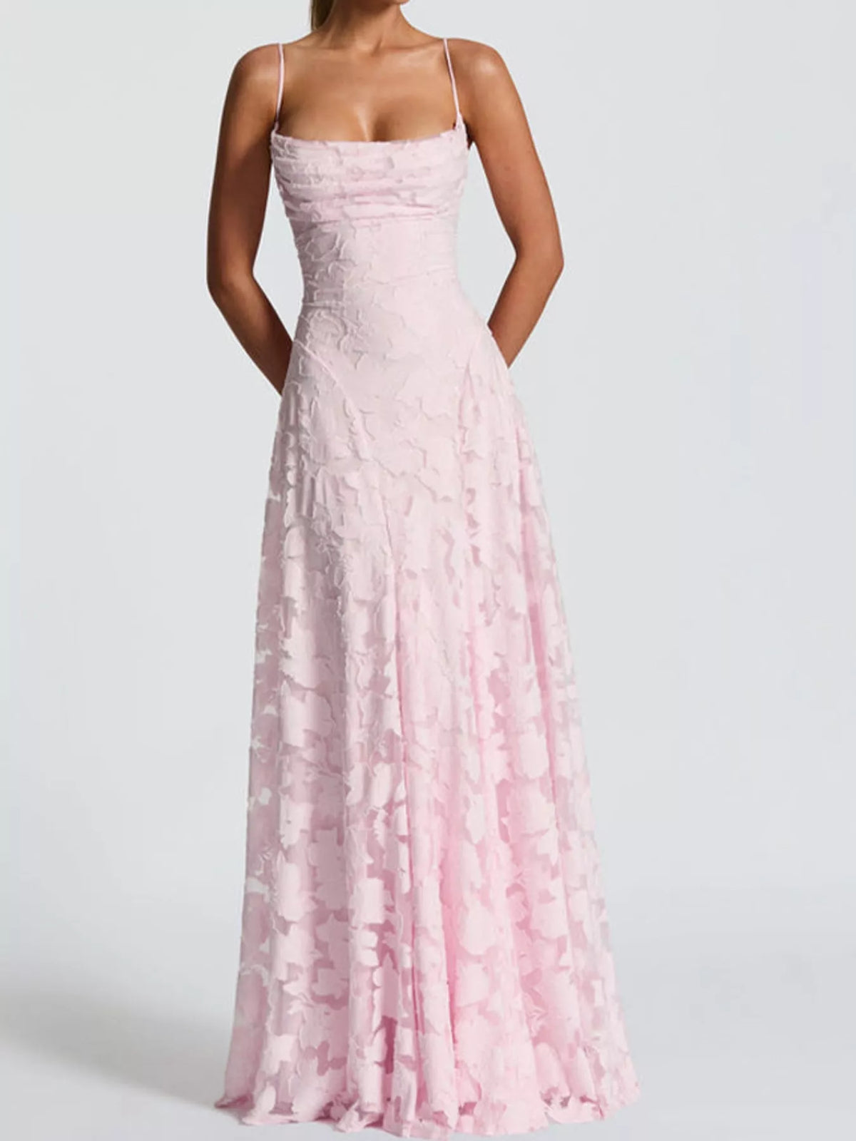 Backless Lace Maxi Dress