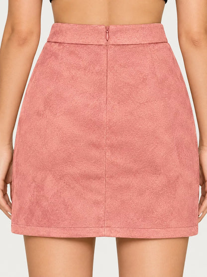 High-Waisted Slit Skirt