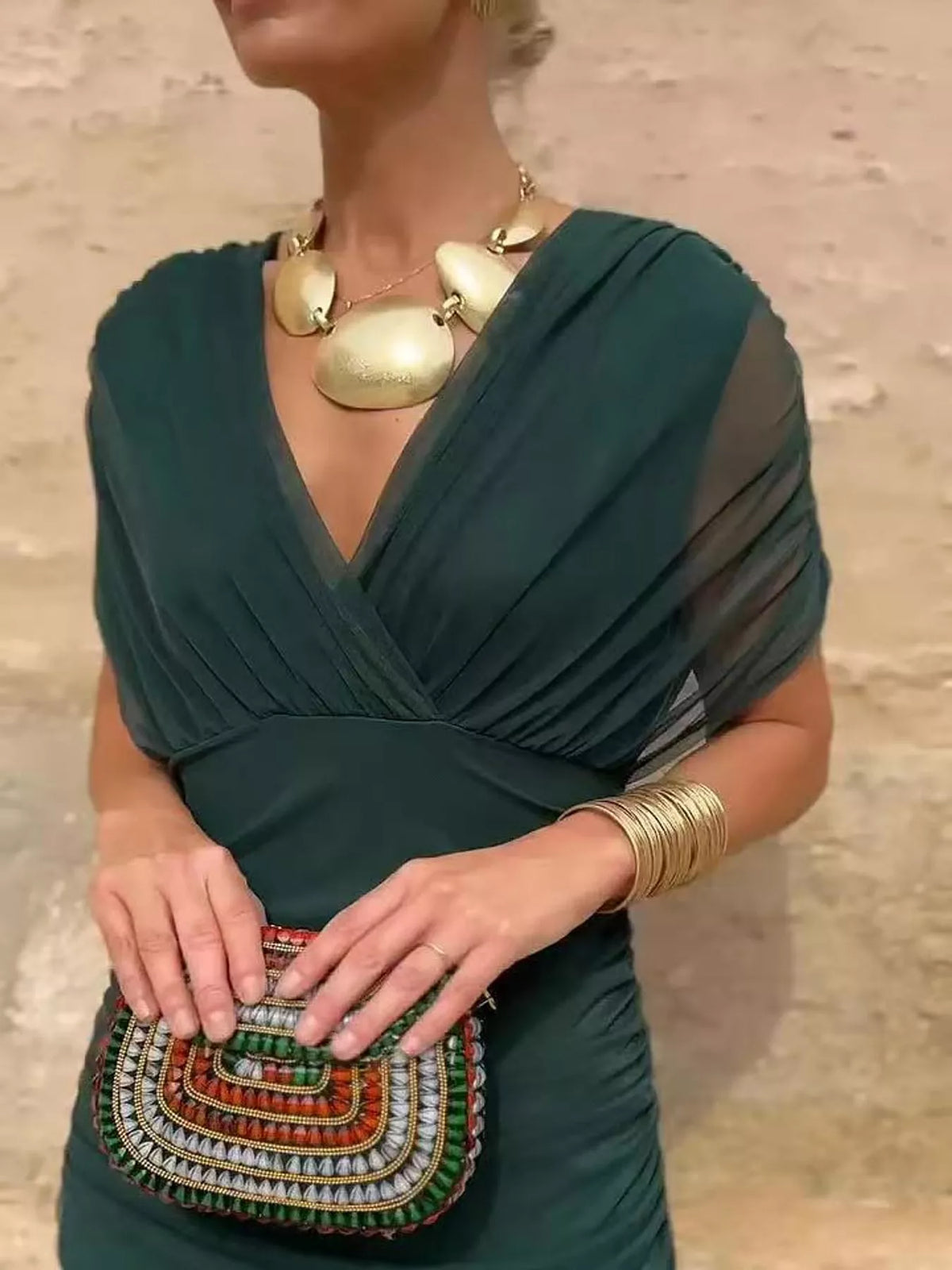 Full Size Off-Shoulder Ruched Maxi Dress Plus Size