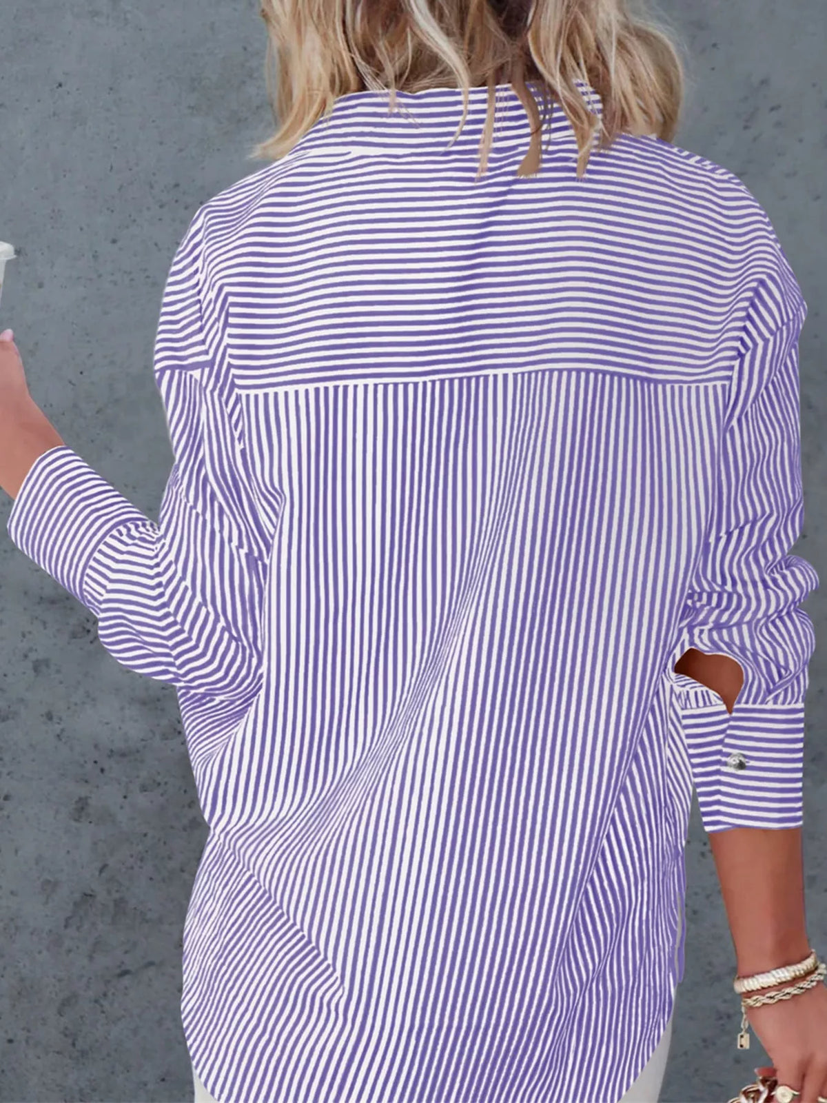 Casual Striped Button-Down Shirt