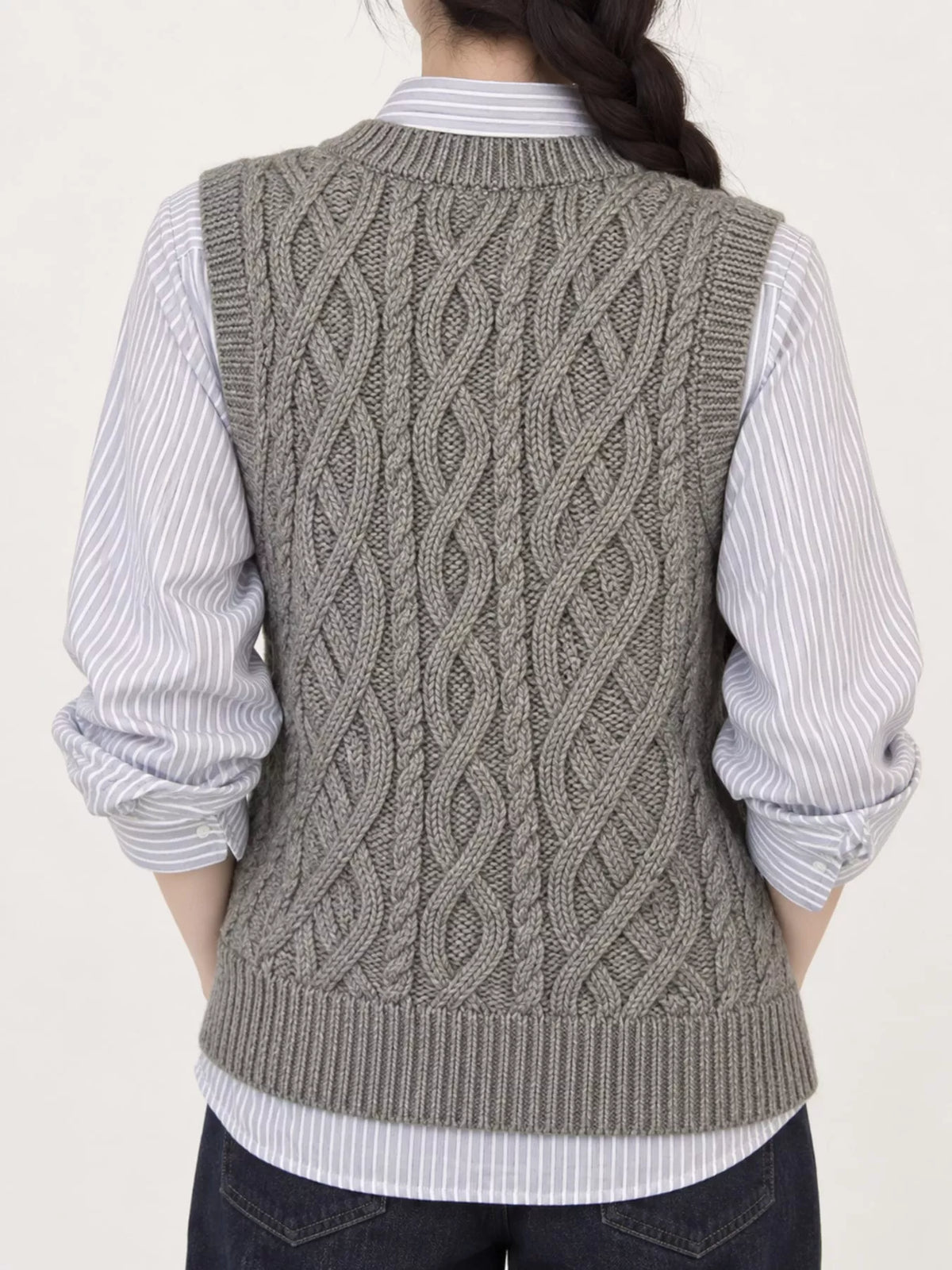 Cable-Knit Sweater Vest