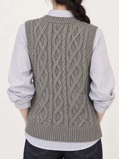 Cable-Knit Sweater Vest