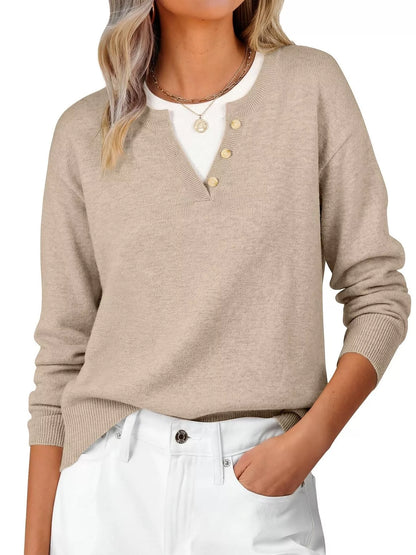 Long Sleeve Dropped Shoulder Sweater