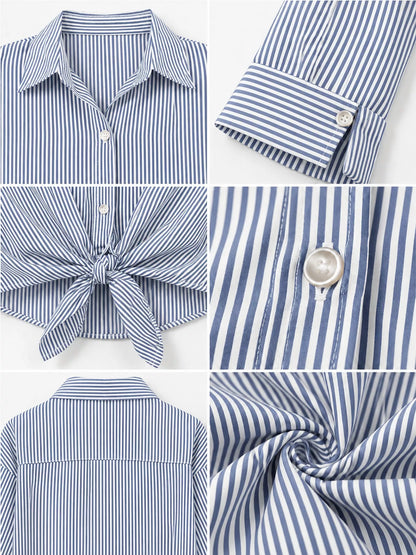 Casual Striped Button-Down Shirt