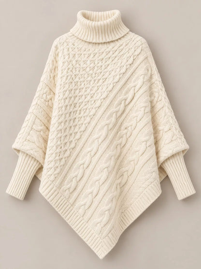 Turtleneck Cable-Knit Sweater