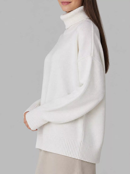 Turtleneck Dropped Shoulder Sweater