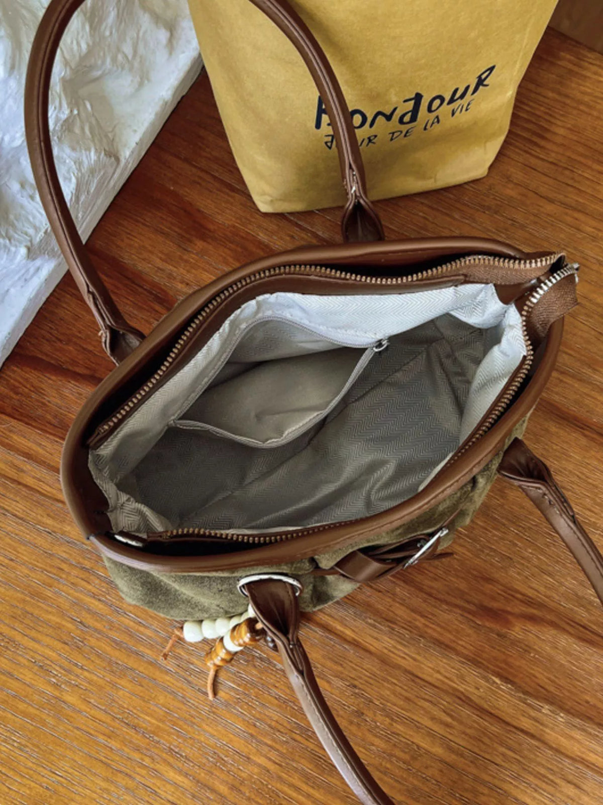 Vintage Ruched Crossbody Bag
