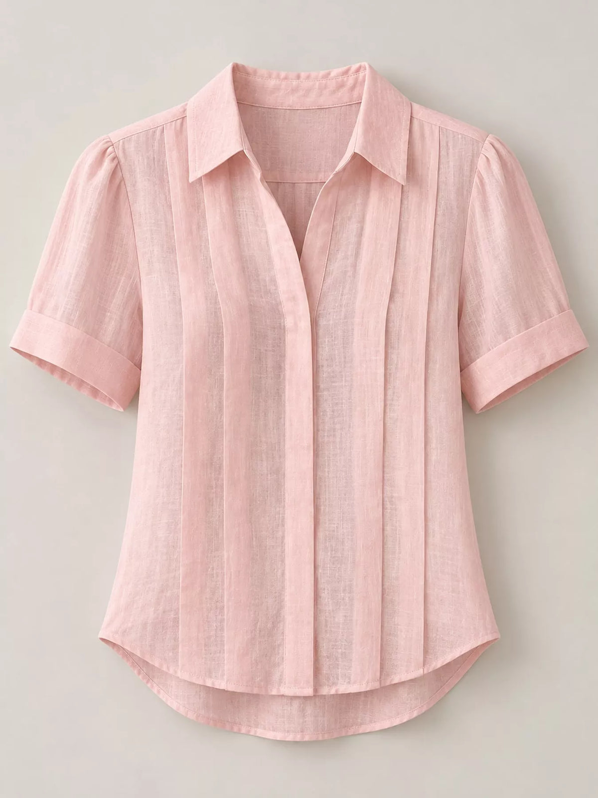 Full Size Button Up Short Sleeve Shirt Plus Size