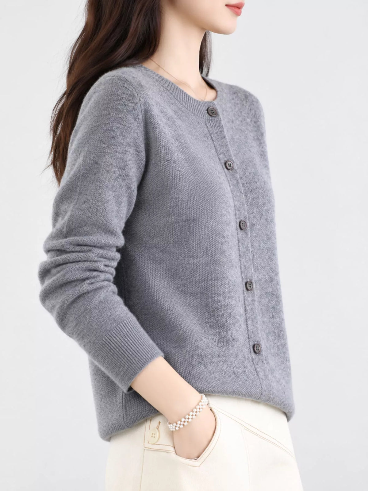 Button-Down Long Sleeve Cardigan