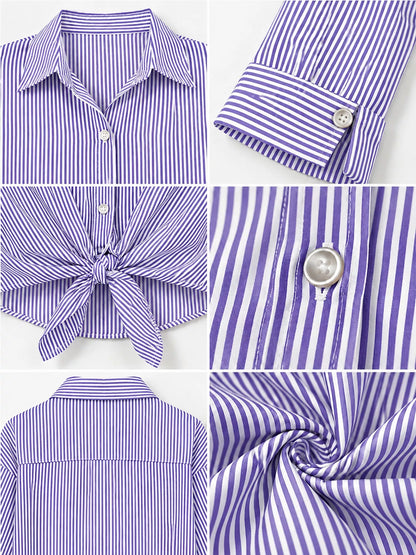 Casual Striped Button-Down Shirt