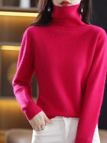 Full Size Turtleneck Long Sleeve Sweater Plus Size