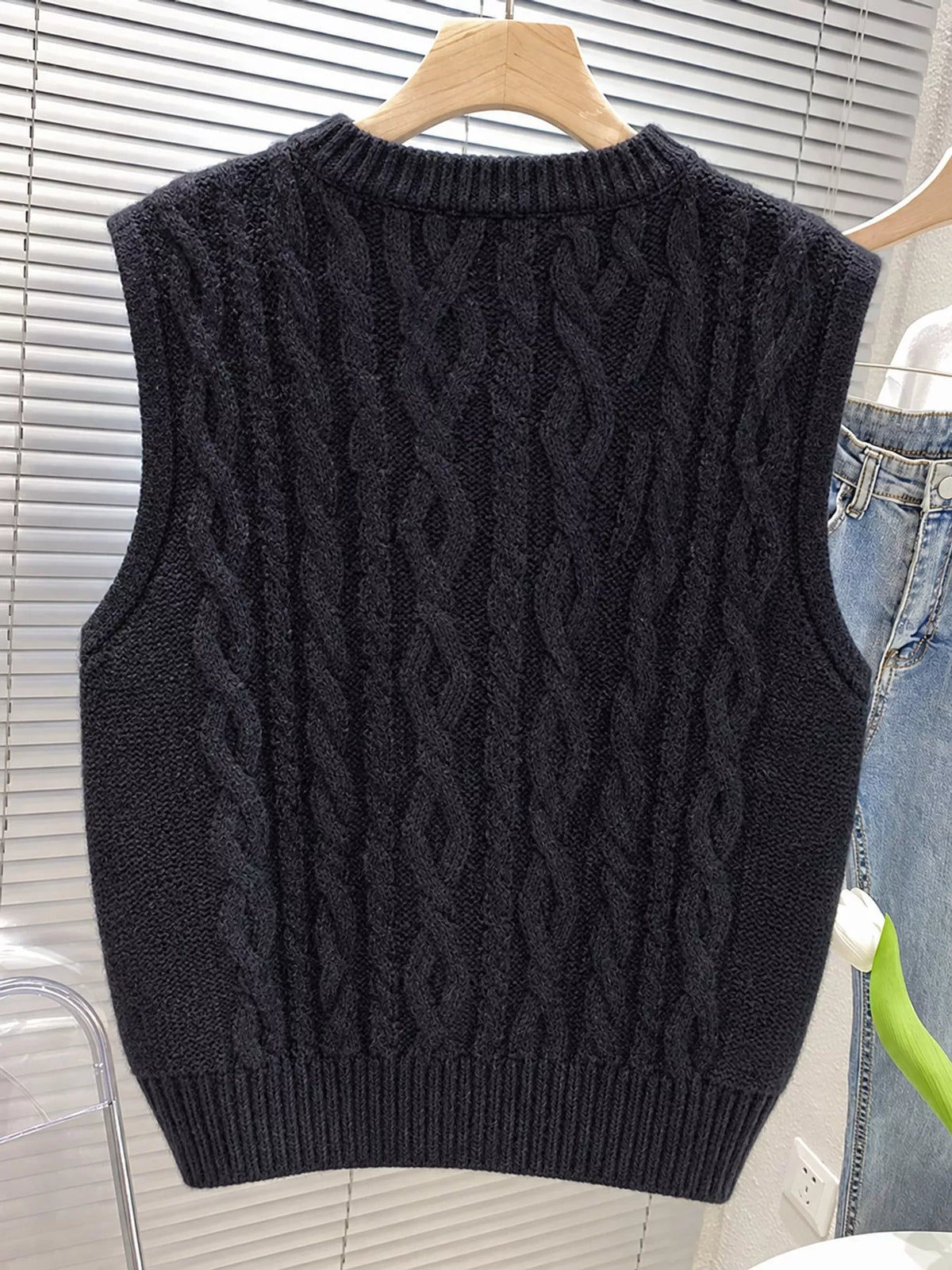 Cable-Knit Sweater Vest
